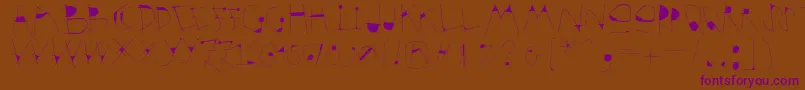 Krakelfabet Font – Purple Fonts on Brown Background