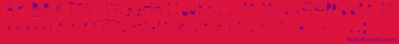 Krakelfabet Font – Purple Fonts on Red Background