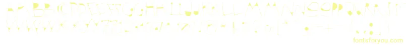Krakelfabet Font – Yellow Fonts on White Background