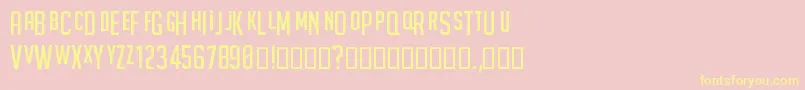 WindiLestari Font – Yellow Fonts on Pink Background