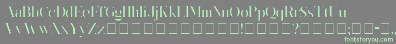 Fonte KingsGambit – fontes verdes em um fundo cinza