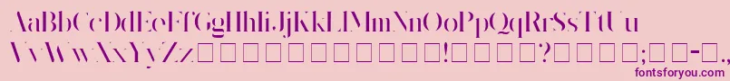 フォントKingsGambit – ピンクの背景に紫のフォント