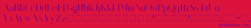 フォントKingsGambit – 赤い背景に紫のフォント