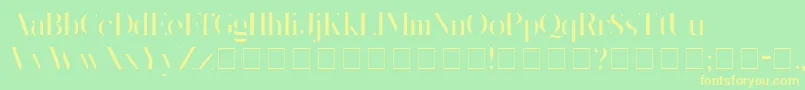 KingsGambit Font – Yellow Fonts on Green Background