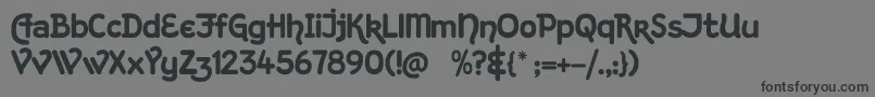 KingthingsHand Font – Black Fonts on Gray Background