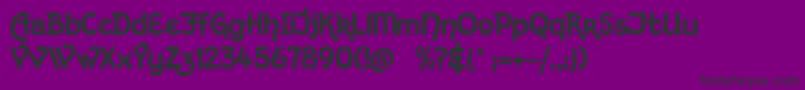 Шрифт KingthingsHand – чёрные шрифты на фиолетовом фоне