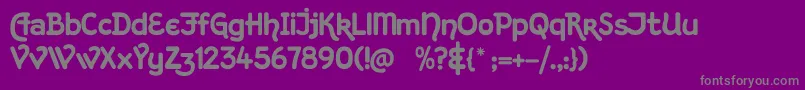 KingthingsHand-Schriftart – Graue Schriften auf violettem Hintergrund