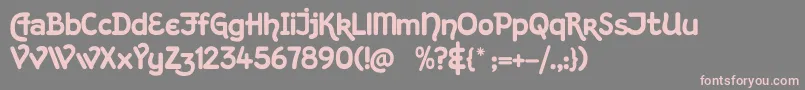 KingthingsHand Font – Pink Fonts on Gray Background