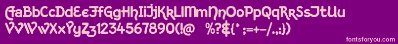 KingthingsHand Font – Pink Fonts on Purple Background