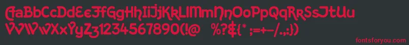 KingthingsHand Font – Red Fonts on Black Background