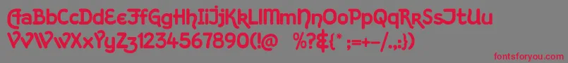 KingthingsHand Font – Red Fonts on Gray Background