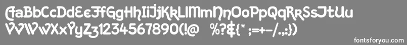 KingthingsHand Font – White Fonts on Gray Background