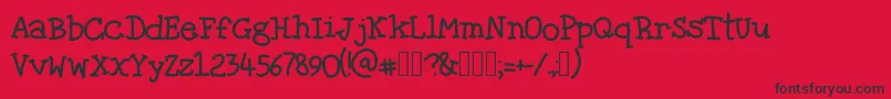 TheFragileWind Font – Black Fonts on Red Background