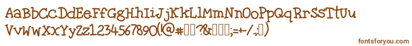 TheFragileWind Font – Brown Fonts on White Background