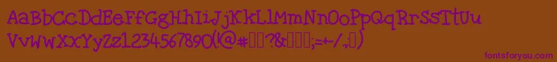 TheFragileWind Font – Purple Fonts on Brown Background