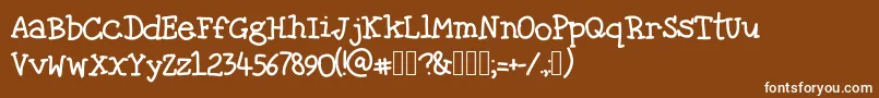 TheFragileWind Font – White Fonts on Brown Background