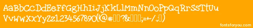 TheFragileWind Font – White Fonts on Orange Background