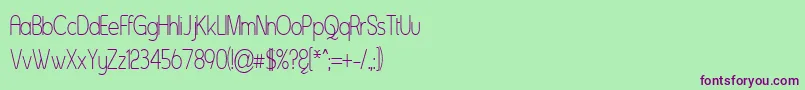 Asent Font – Purple Fonts on Green Background
