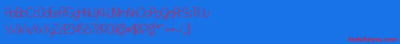 フォントAsent – 赤い文字の青い背景