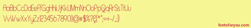 Asent Font – Red Fonts on Yellow Background