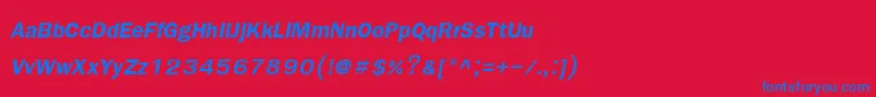 FreesiaupcBoldItalic Font – Blue Fonts on Red Background