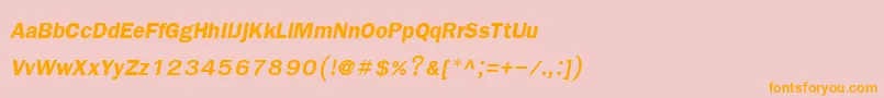 FreesiaupcBoldItalic Font – Orange Fonts on Pink Background