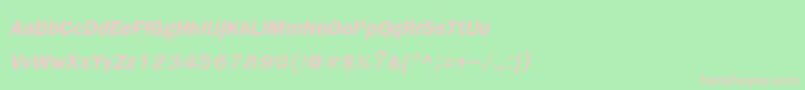 FreesiaupcBoldItalic Font – Pink Fonts on Green Background
