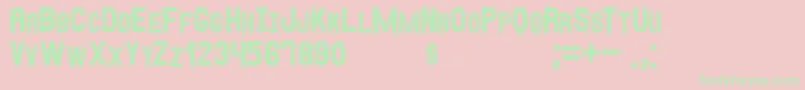 AnyMeritousSt Font – Green Fonts on Pink Background