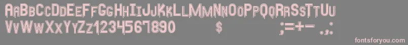 AnyMeritousSt Font – Pink Fonts on Gray Background