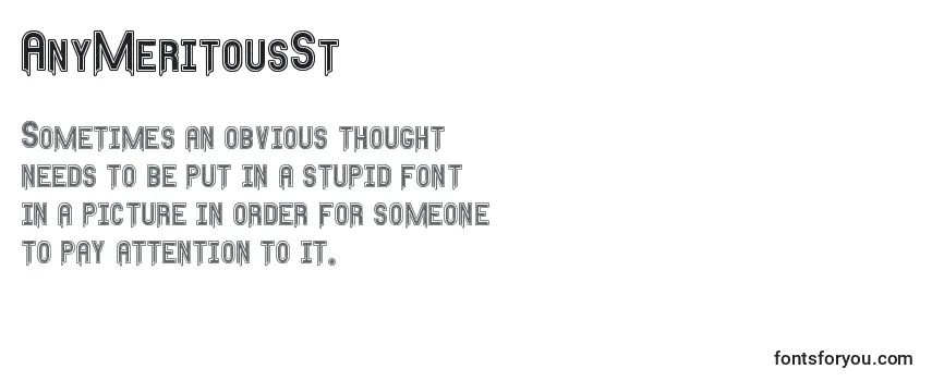 AnyMeritousSt Font