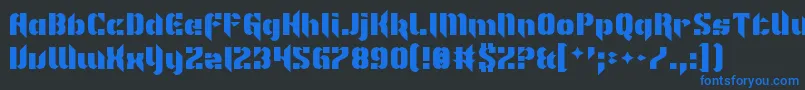 ImNotLikeMostFonts Font – Blue Fonts on Black Background