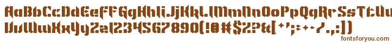 Шрифт ImNotLikeMostFonts – коричневые шрифты на белом фоне
