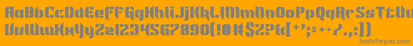 ImNotLikeMostFonts-Schriftart – Graue Schriften auf orangefarbenem Hintergrund