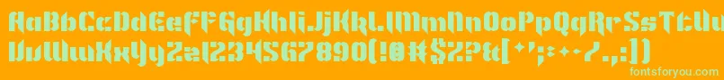 ImNotLikeMostFonts Font – Green Fonts on Orange Background