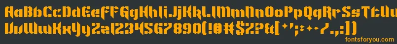 Шрифт ImNotLikeMostFonts – оранжевые шрифты на чёрном фоне