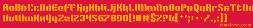 ImNotLikeMostFonts Font – Orange Fonts on Red Background