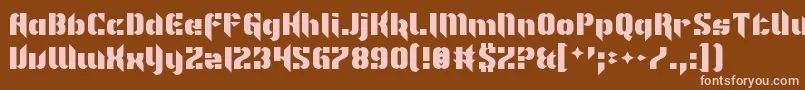 Шрифт ImNotLikeMostFonts – розовые шрифты на коричневом фоне