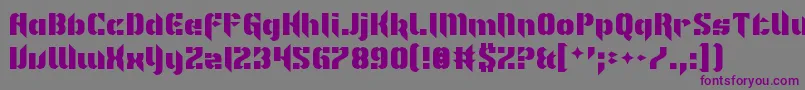 Шрифт ImNotLikeMostFonts – фиолетовые шрифты на сером фоне