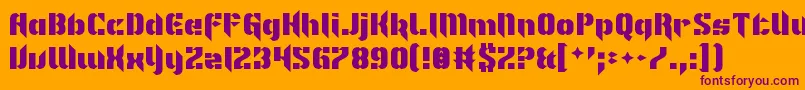 フォントImNotLikeMostFonts – オレンジの背景に紫のフォント