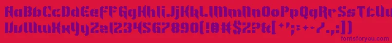 ImNotLikeMostFonts Font – Purple Fonts on Red Background