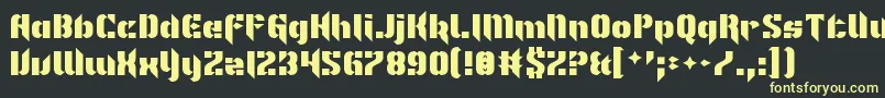 フォントImNotLikeMostFonts – 黒い背景に黄色の文字