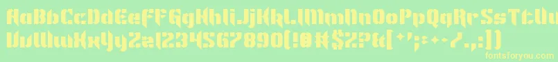 ImNotLikeMostFonts Font – Yellow Fonts on Green Background