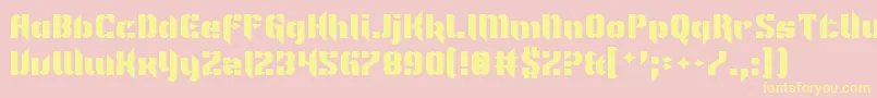 ImNotLikeMostFonts Font – Yellow Fonts on Pink Background