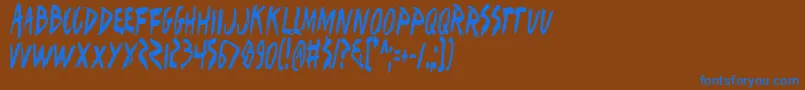 Iwantc Font – Blue Fonts on Brown Background