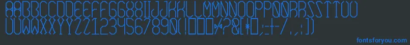 AzimuthBold Font – Blue Fonts on Black Background