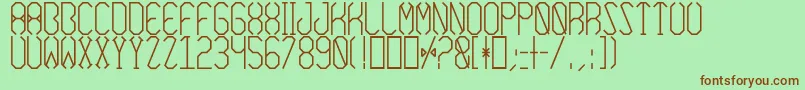 AzimuthBold Font – Brown Fonts on Green Background