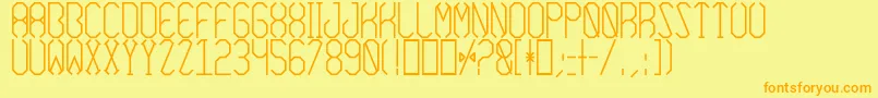 AzimuthBold Font – Orange Fonts on Yellow Background