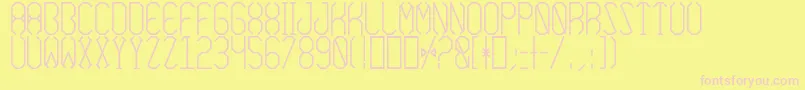Шрифт AzimuthBold – розовые шрифты на жёлтом фоне