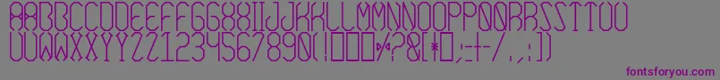フォントAzimuthBold – 紫色のフォント、灰色の背景