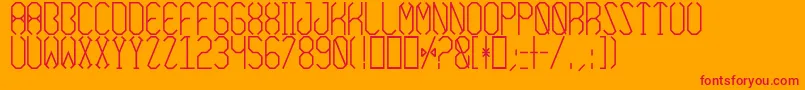 AzimuthBold Font – Red Fonts on Orange Background